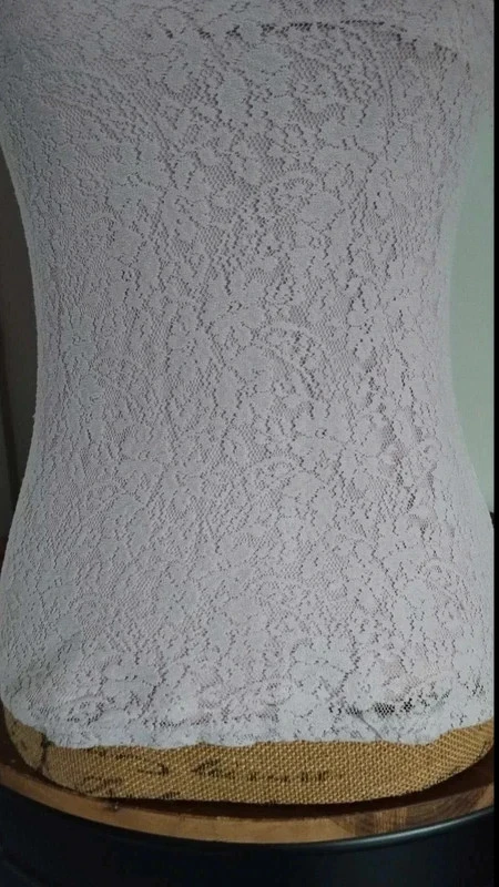 Pink lace Pimkie women's tank top - Size S - Lace effect & decorative zipper – photo 7